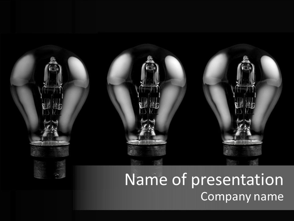 Incandescent Tungsten Dark PowerPoint Template