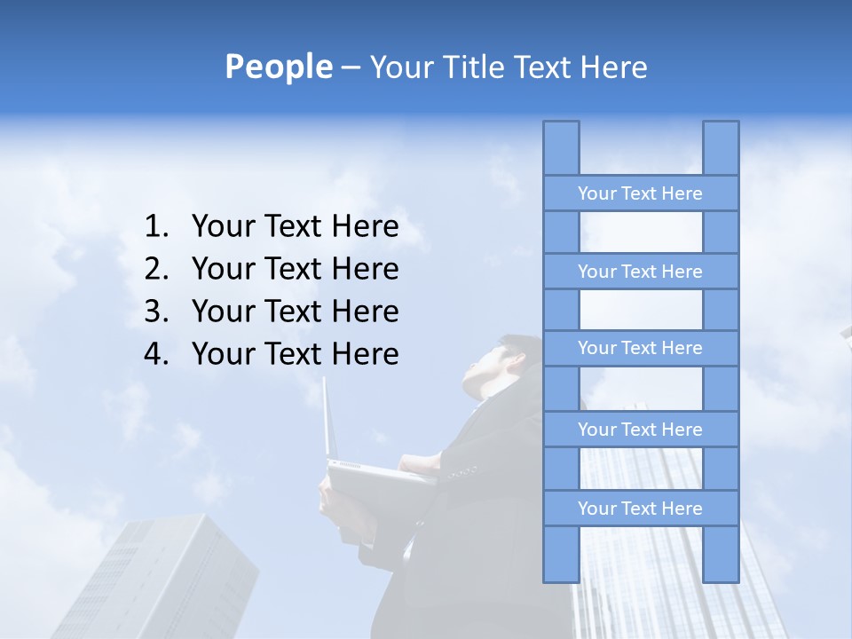 Japanese Boy Businessman PowerPoint Template