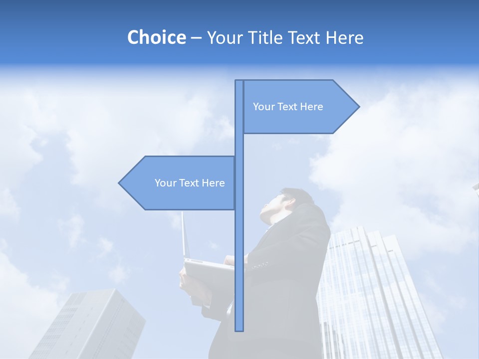 Japanese Boy Businessman PowerPoint Template