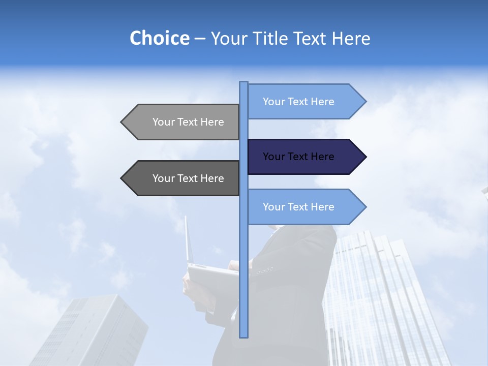 Japanese Boy Businessman PowerPoint Template