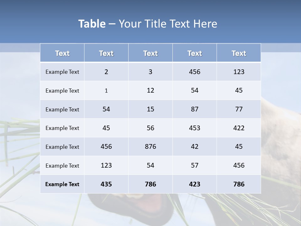 A Horse Is Eating Grass In A Field PowerPoint Template