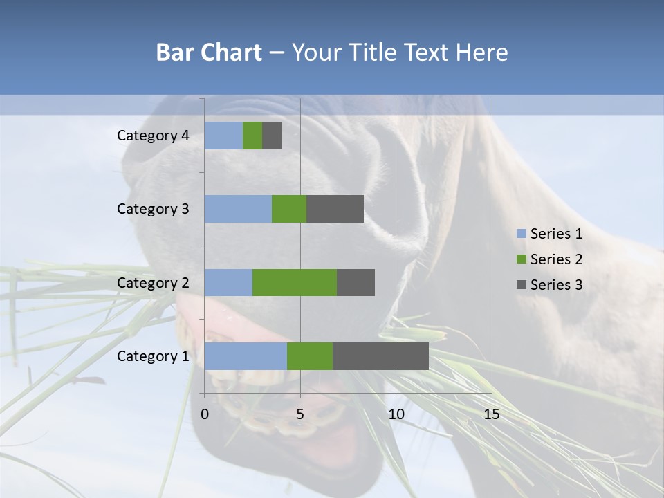 A Horse Is Eating Grass In A Field PowerPoint Template