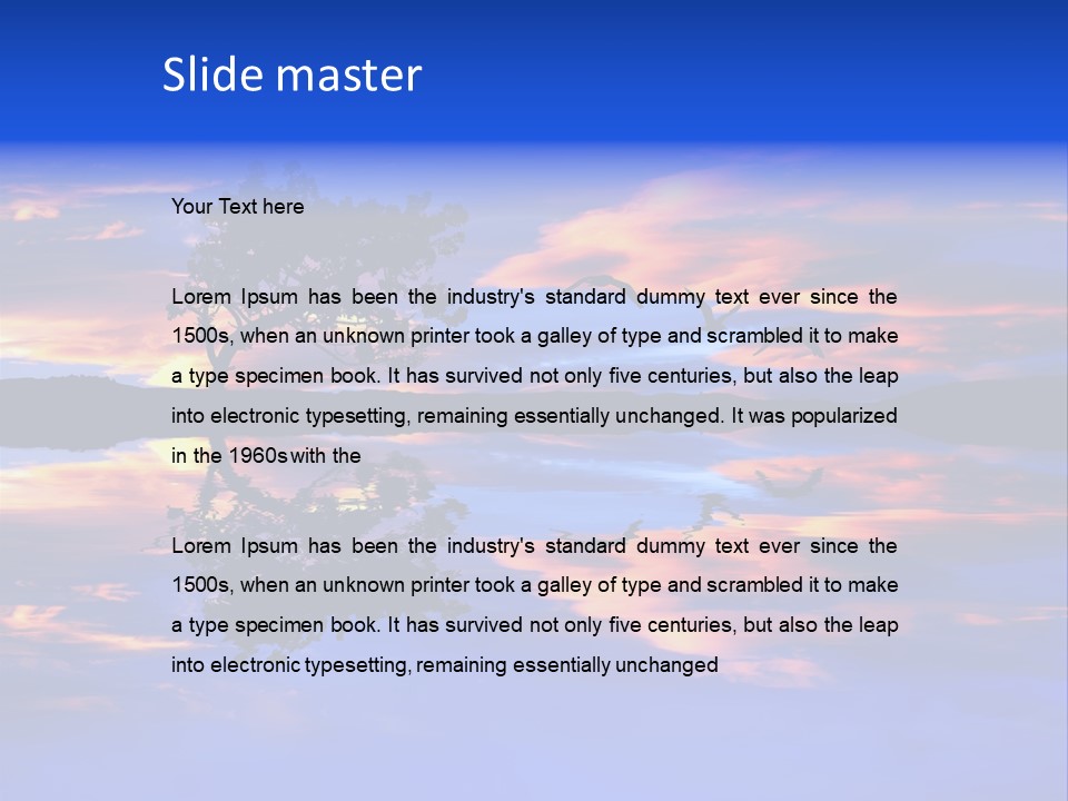 Tropical Fishing Sun PowerPoint Template