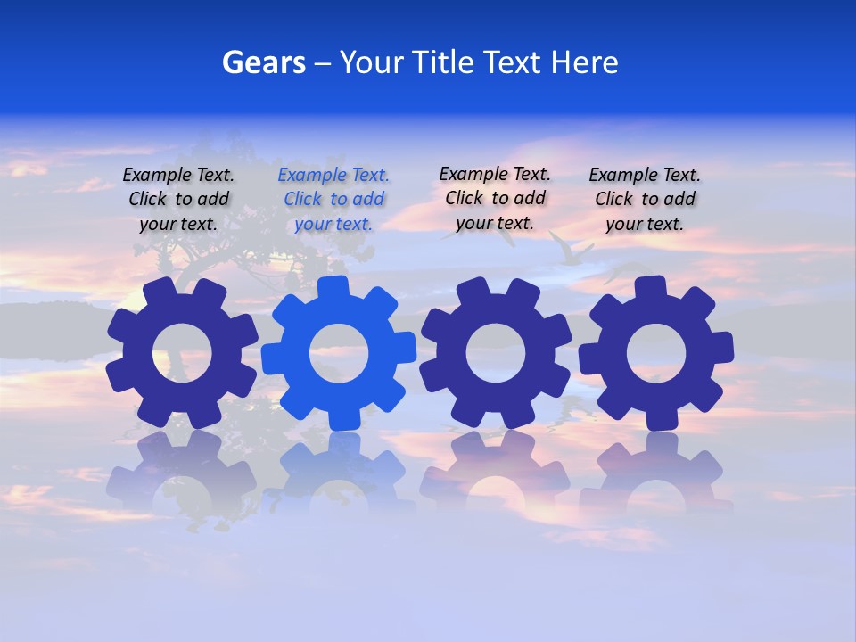 Tropical Fishing Sun PowerPoint Template