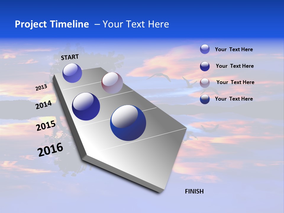 Tropical Fishing Sun PowerPoint Template