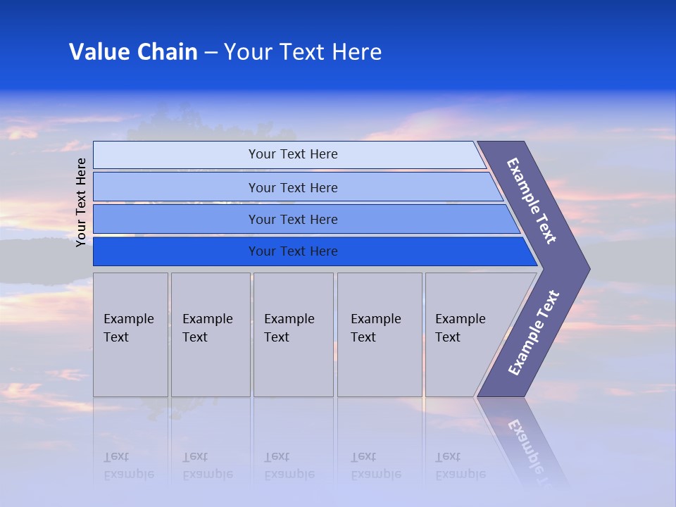 Tropical Fishing Sun PowerPoint Template