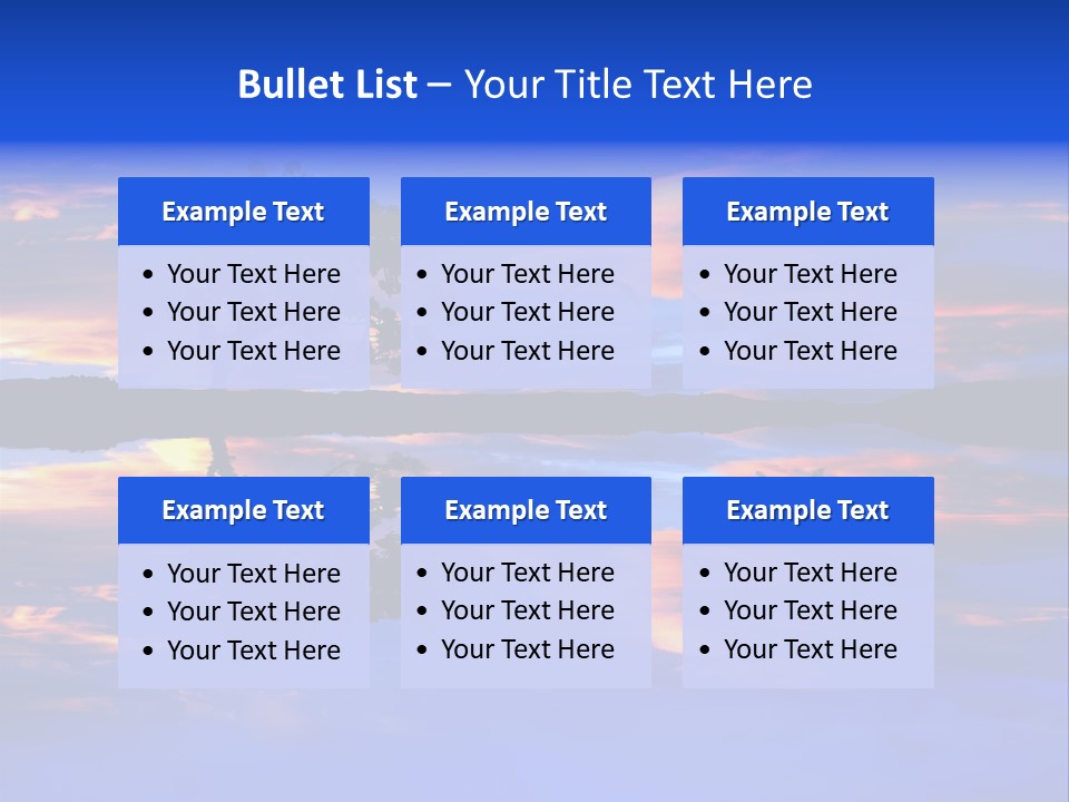Tropical Fishing Sun PowerPoint Template