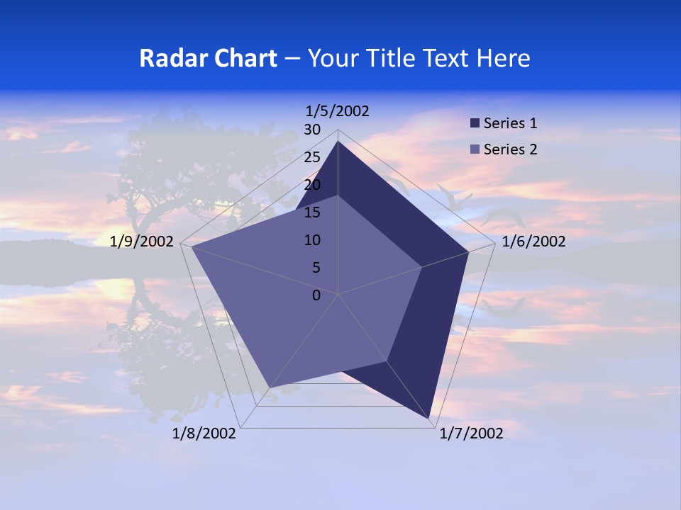 Tropical Fishing Sun PowerPoint Template