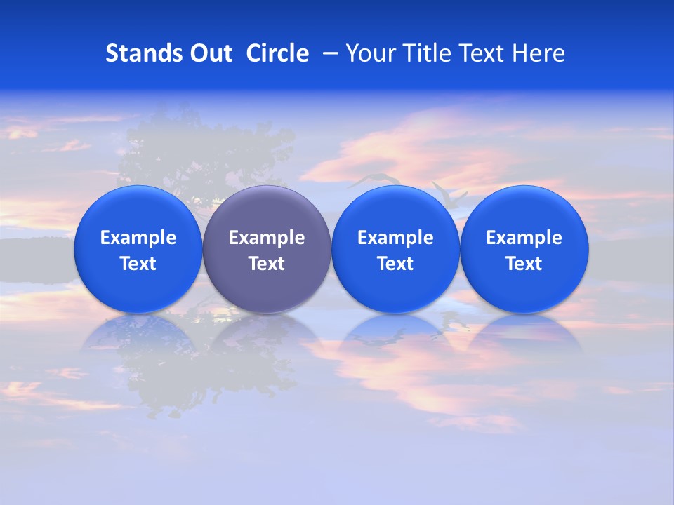 Tropical Fishing Sun PowerPoint Template