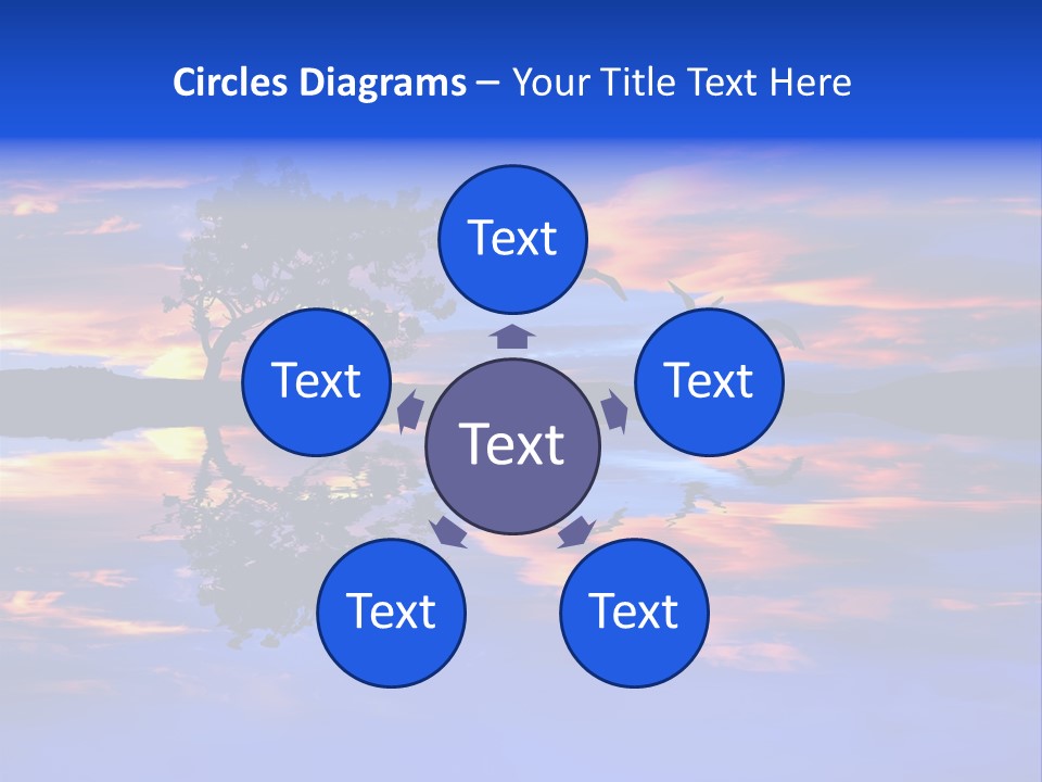 Tropical Fishing Sun PowerPoint Template