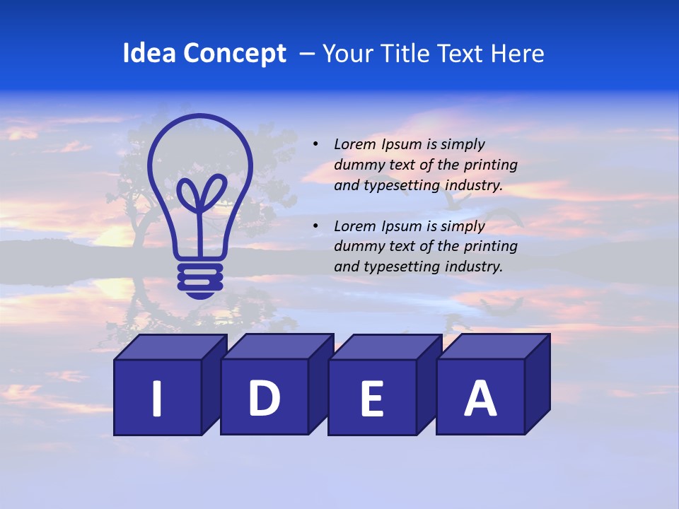 Tropical Fishing Sun PowerPoint Template