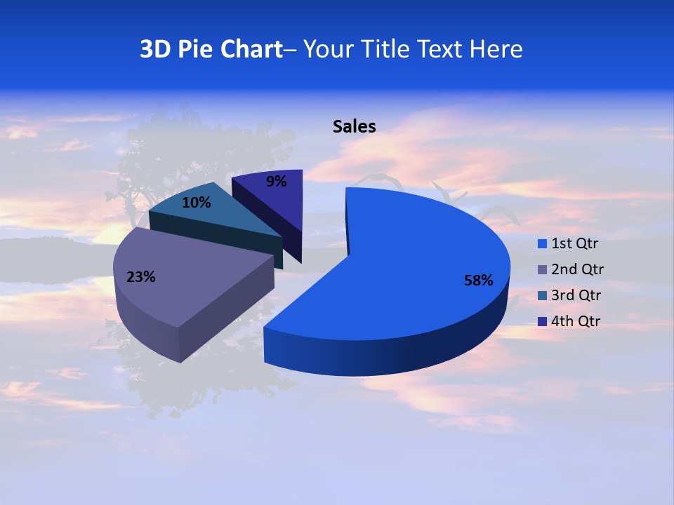 Tropical Fishing Sun PowerPoint Template
