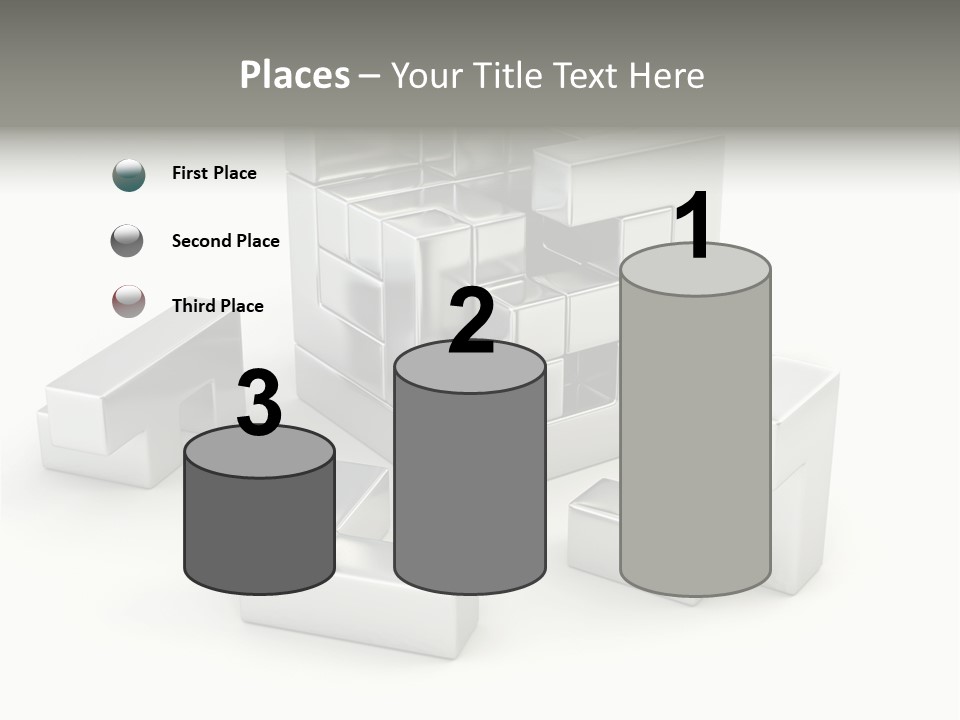 Geometric Leisure White PowerPoint Template