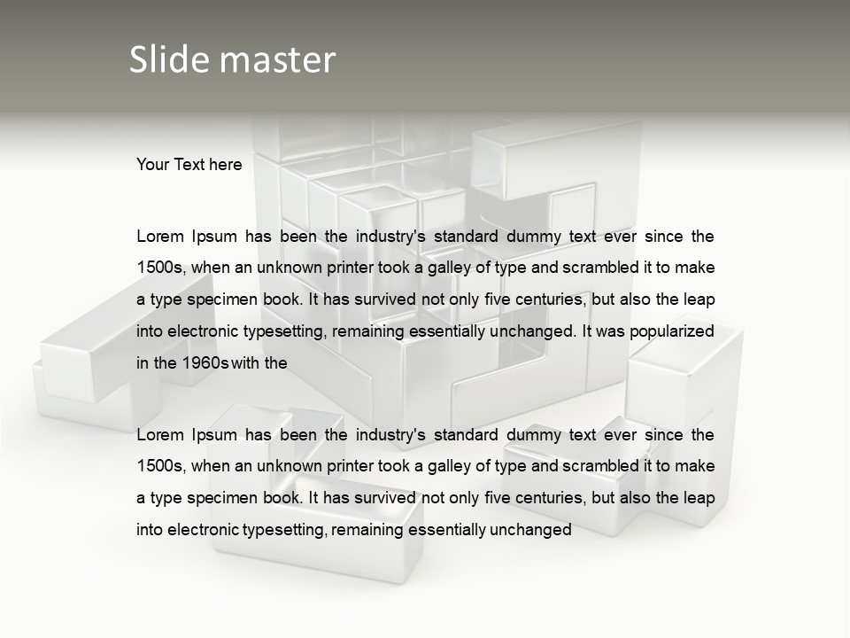 Geometric Leisure White PowerPoint Template