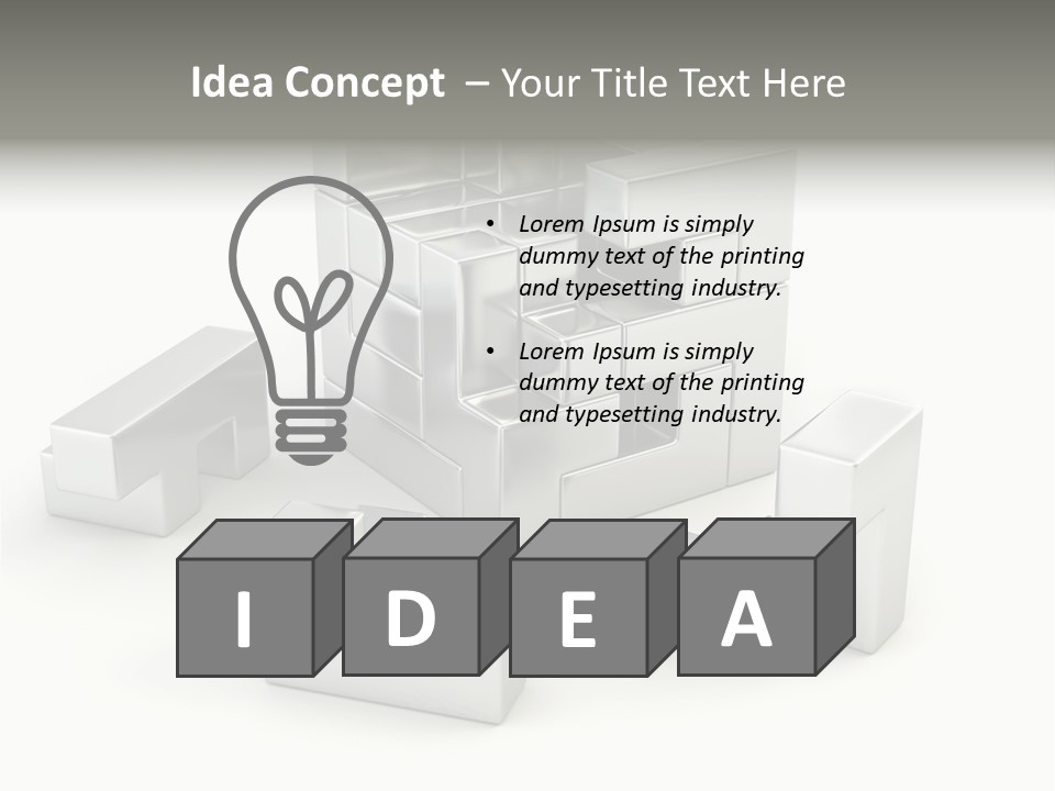 Geometric Leisure White PowerPoint Template