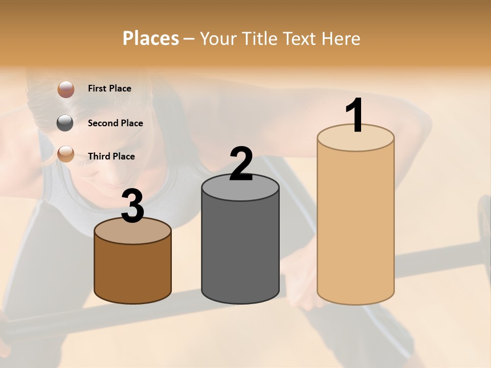 Barbell Dumbbell Person PowerPoint Template