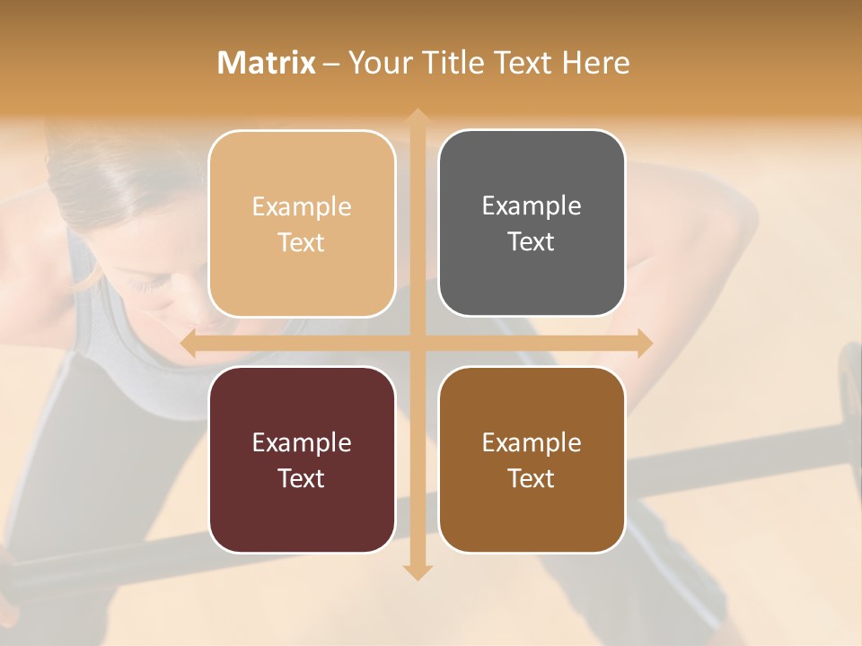 Barbell Dumbbell Person PowerPoint Template