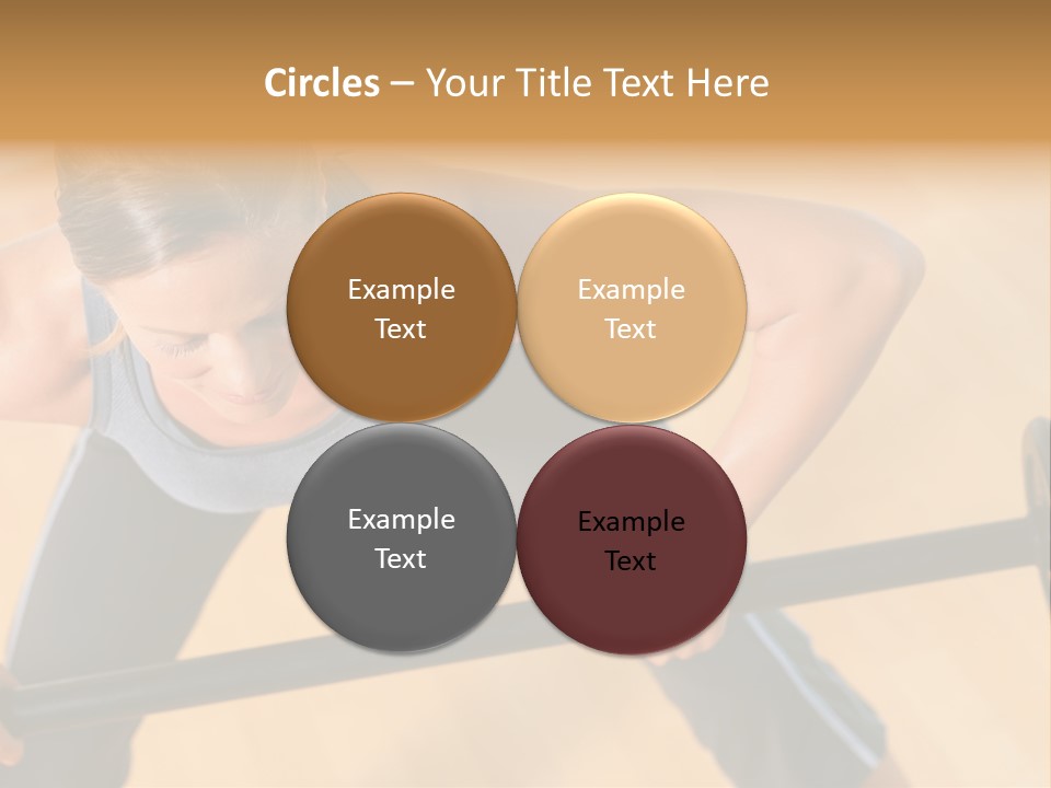 Barbell Dumbbell Person PowerPoint Template