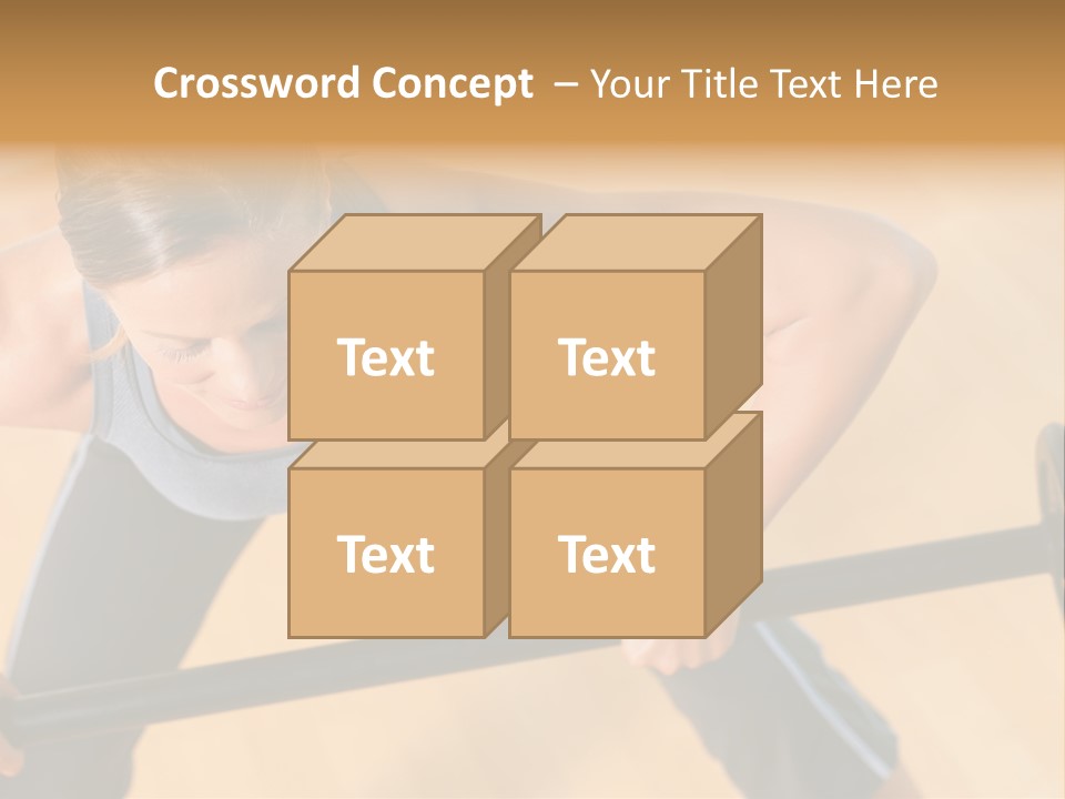 Barbell Dumbbell Person PowerPoint Template
