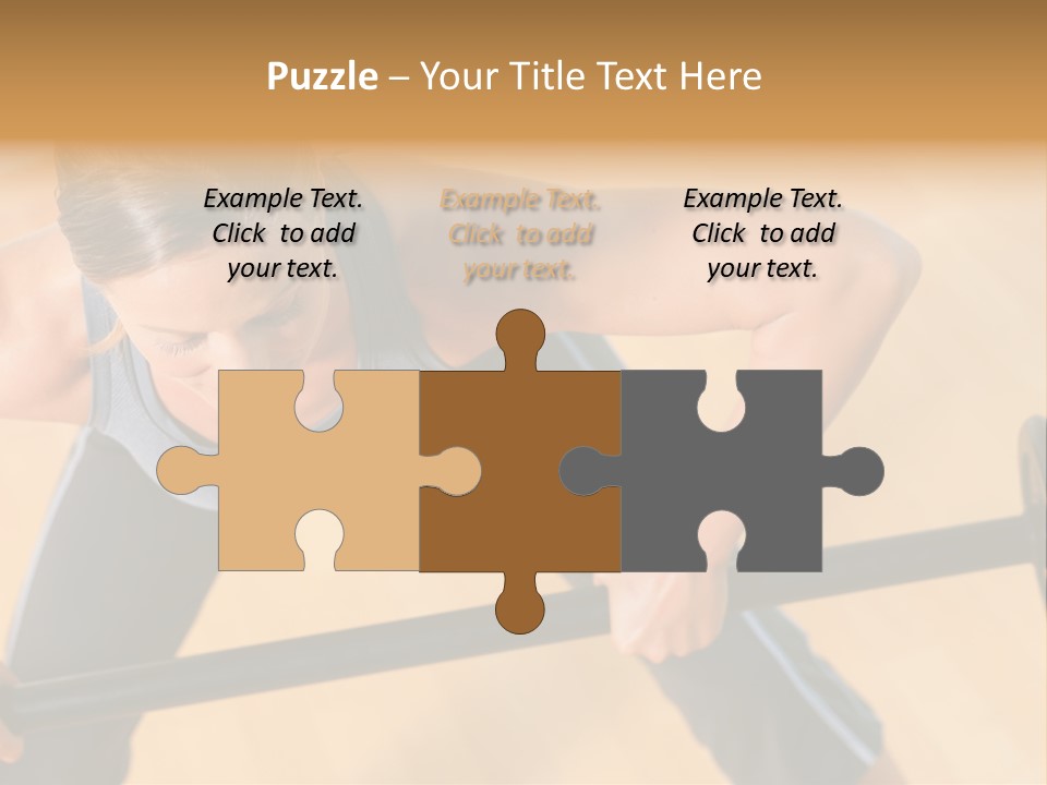 Barbell Dumbbell Person PowerPoint Template