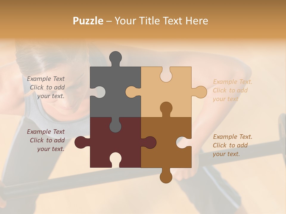 Barbell Dumbbell Person PowerPoint Template