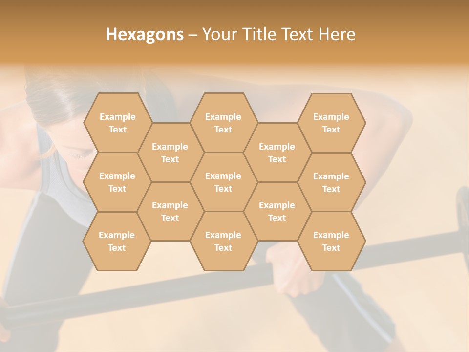 Barbell Dumbbell Person PowerPoint Template