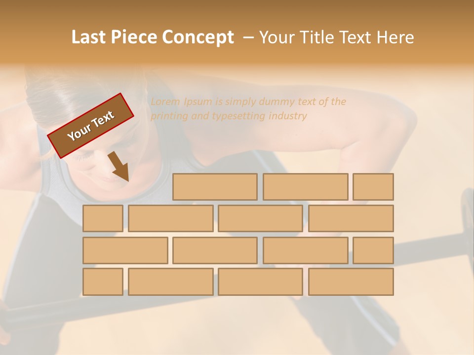 Barbell Dumbbell Person PowerPoint Template