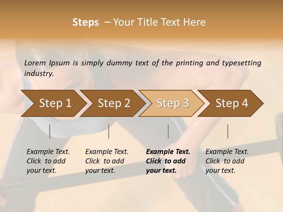 Barbell Dumbbell Person PowerPoint Template