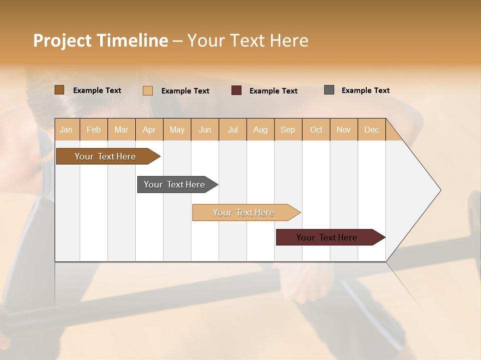 Barbell Dumbbell Person PowerPoint Template