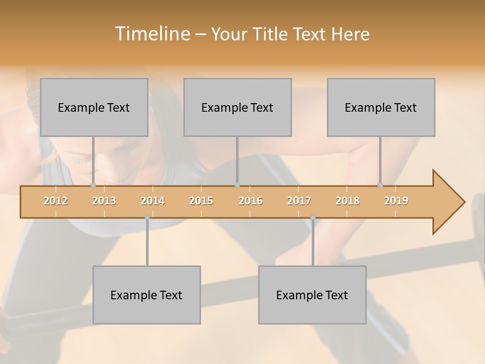 Barbell Dumbbell Person PowerPoint Template