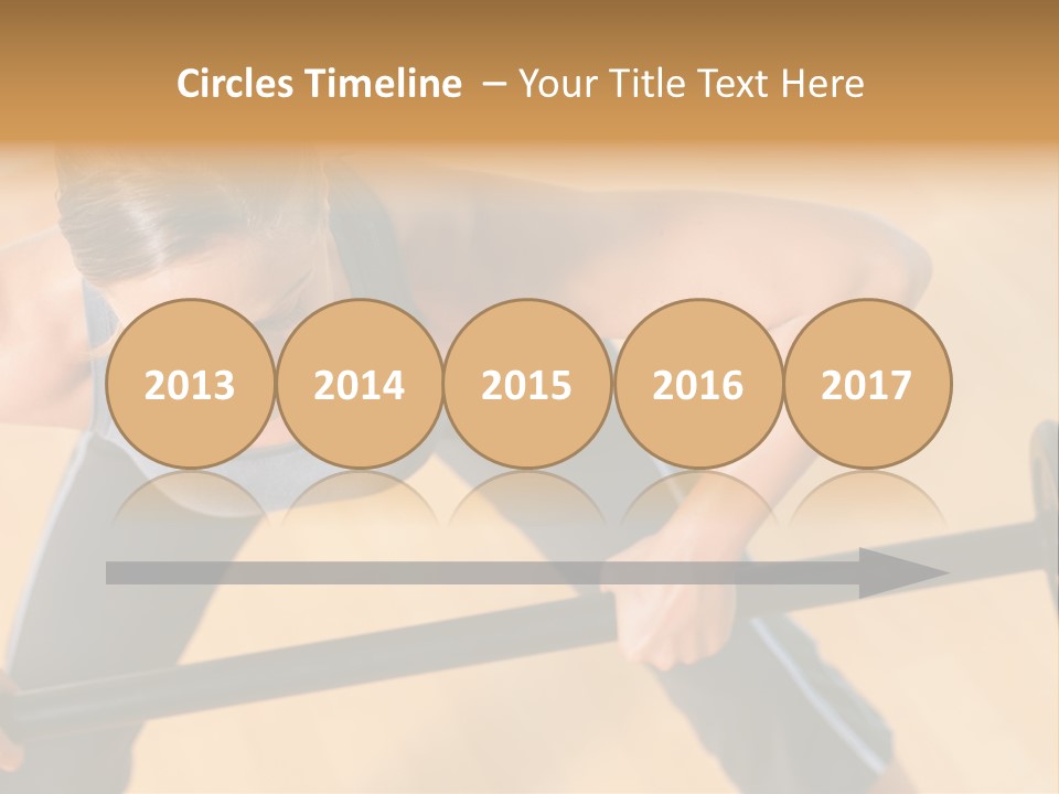 Barbell Dumbbell Person PowerPoint Template