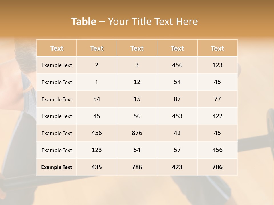 Barbell Dumbbell Person PowerPoint Template