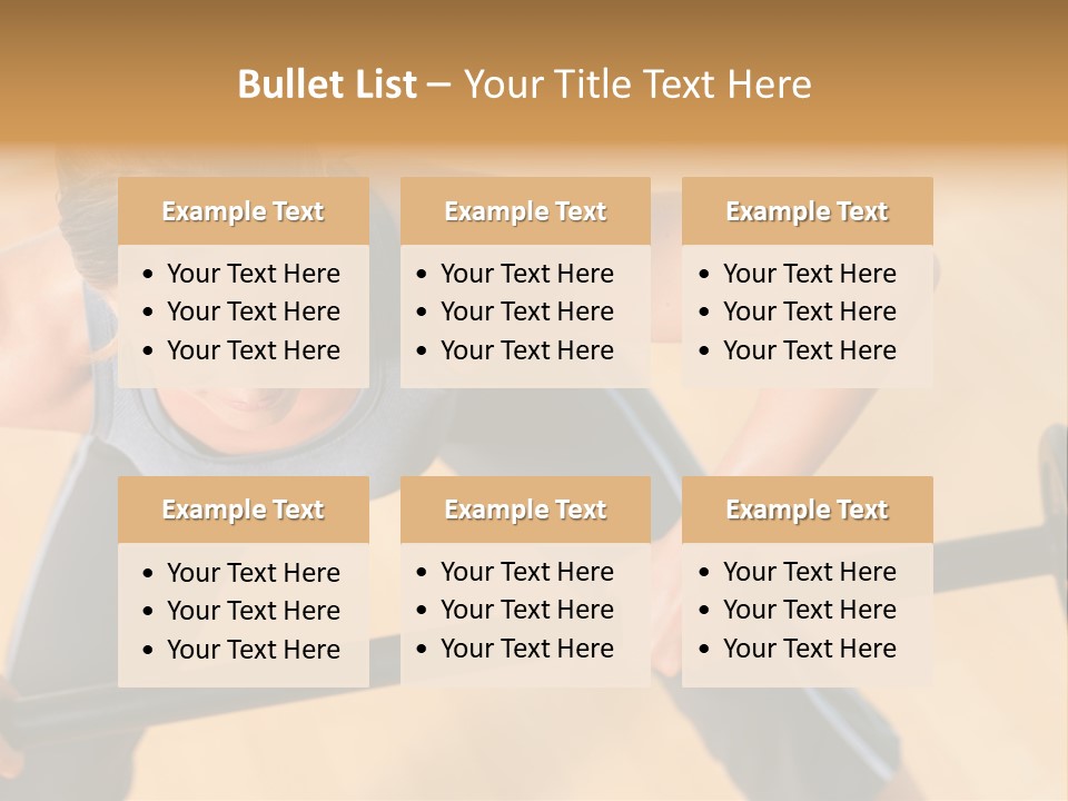 Barbell Dumbbell Person PowerPoint Template