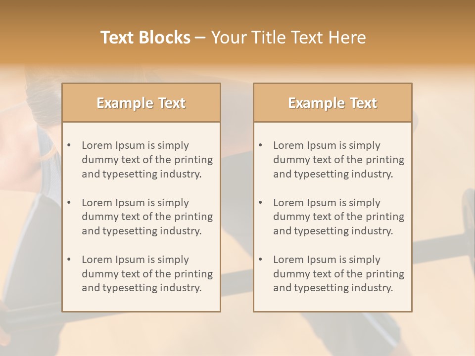 Barbell Dumbbell Person PowerPoint Template