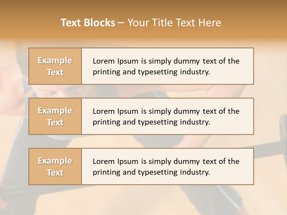Barbell Dumbbell Person PowerPoint Template