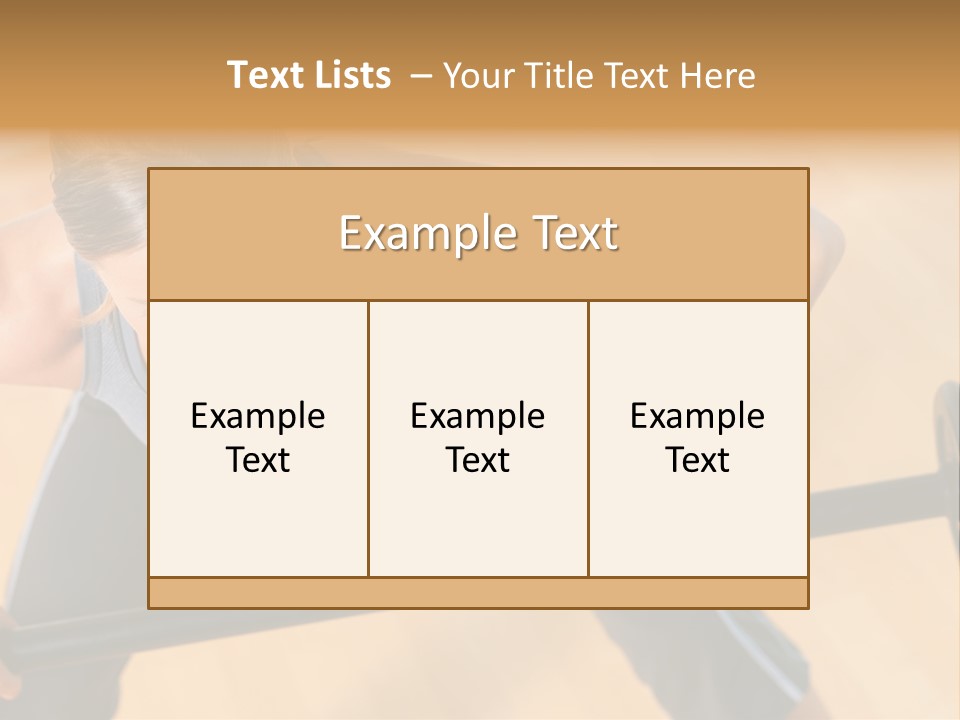 Barbell Dumbbell Person PowerPoint Template