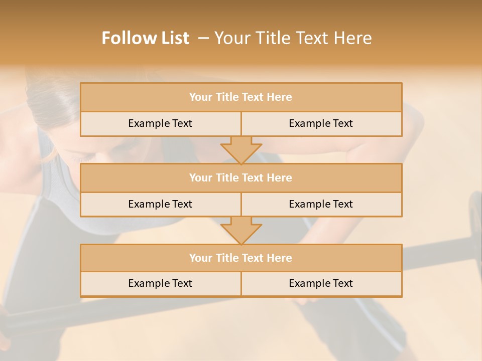 Barbell Dumbbell Person PowerPoint Template