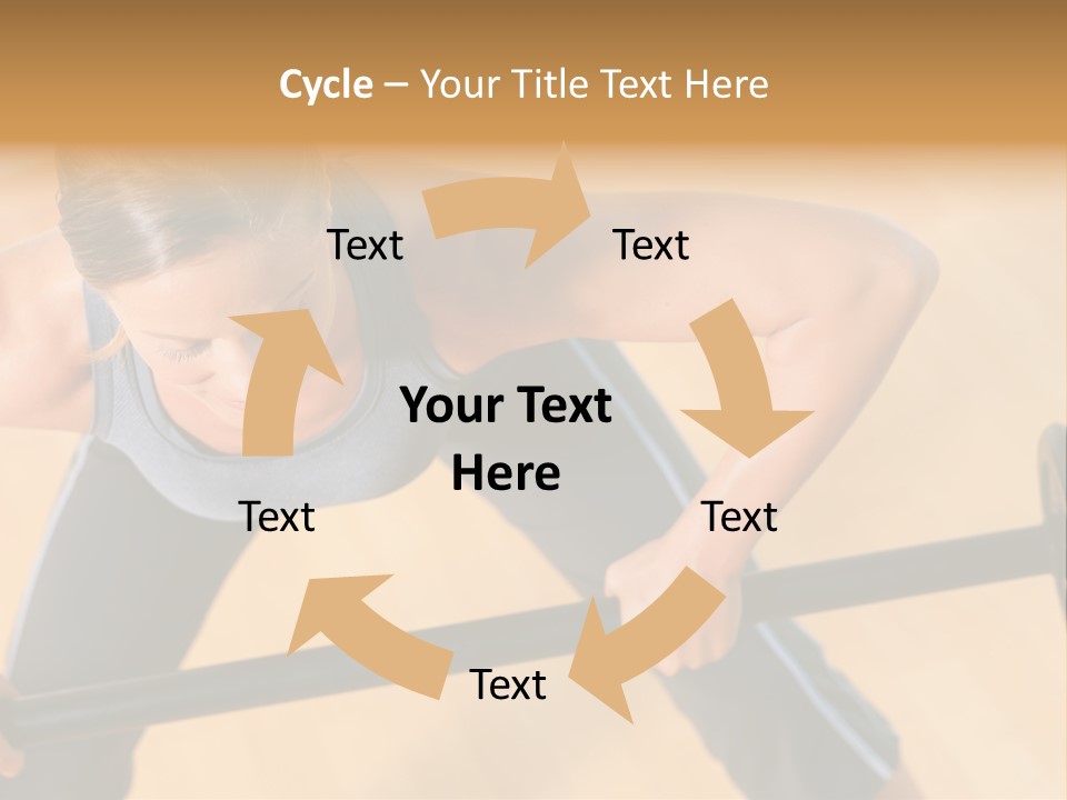 Barbell Dumbbell Person PowerPoint Template