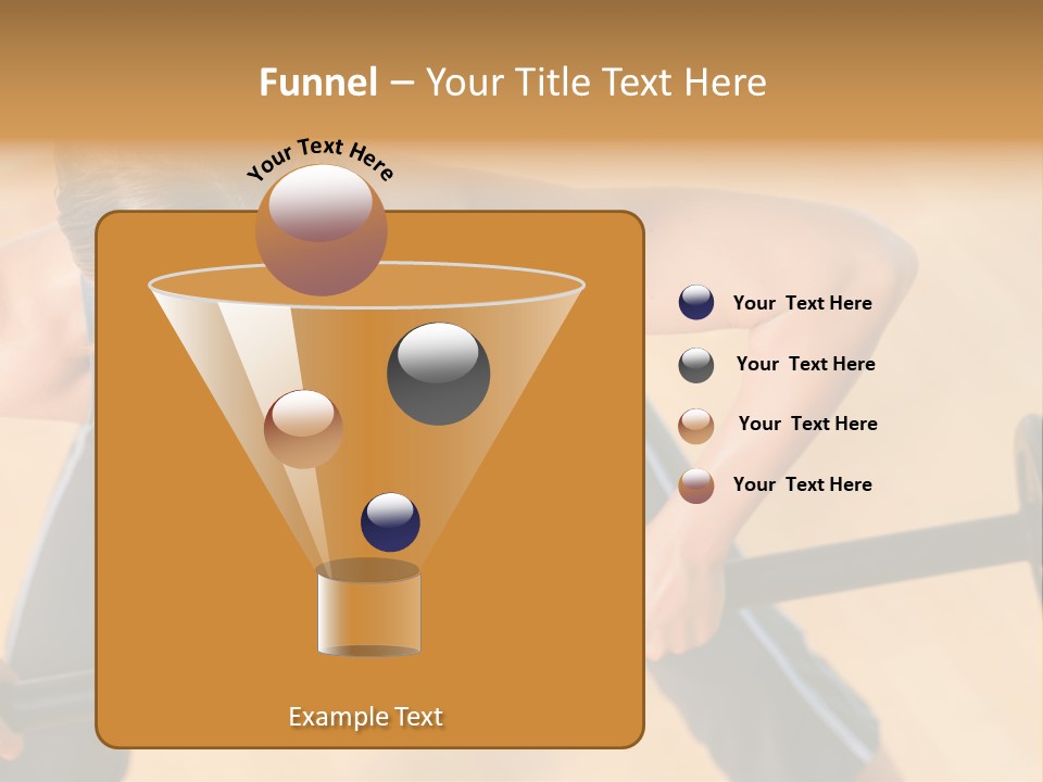 Barbell Dumbbell Person PowerPoint Template
