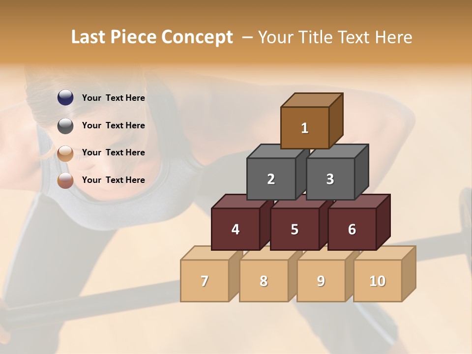 Barbell Dumbbell Person PowerPoint Template