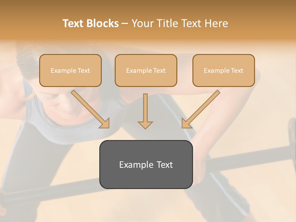 Barbell Dumbbell Person PowerPoint Template