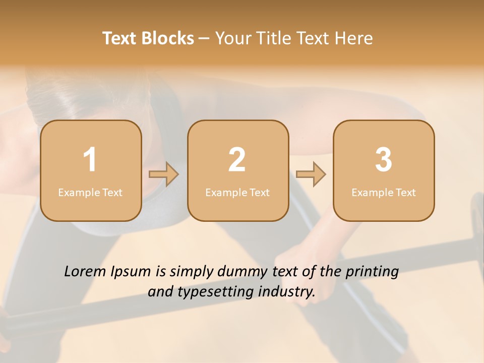 Barbell Dumbbell Person PowerPoint Template
