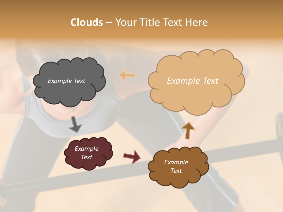 Barbell Dumbbell Person PowerPoint Template