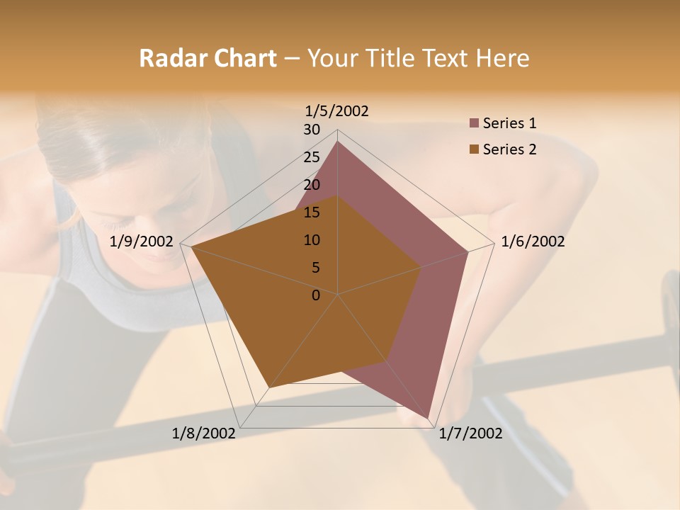 Barbell Dumbbell Person PowerPoint Template