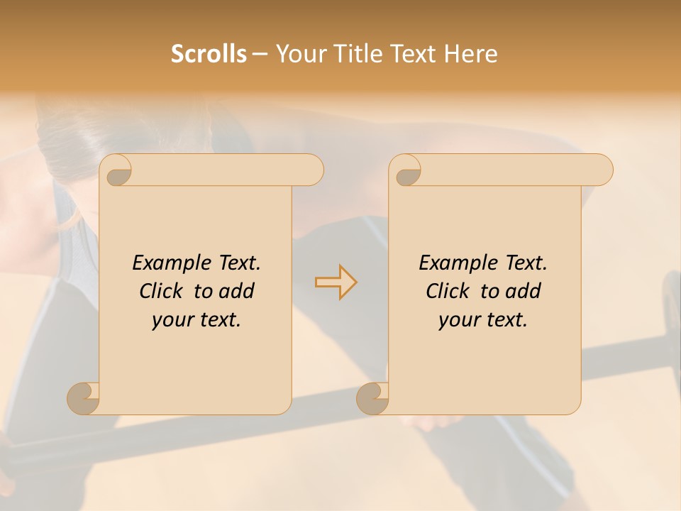 Barbell Dumbbell Person PowerPoint Template