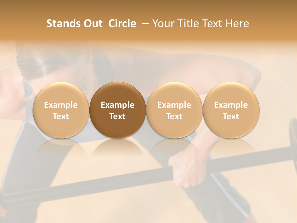 Barbell Dumbbell Person PowerPoint Template