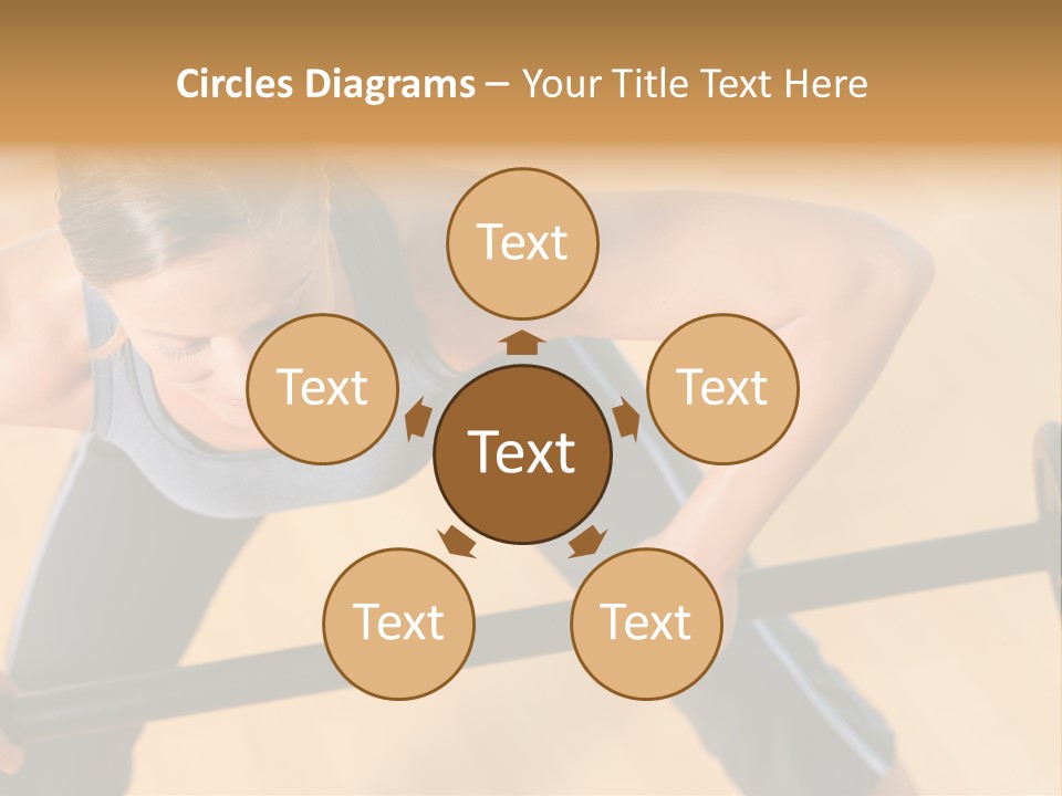 Barbell Dumbbell Person PowerPoint Template