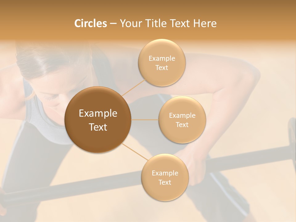 Barbell Dumbbell Person PowerPoint Template