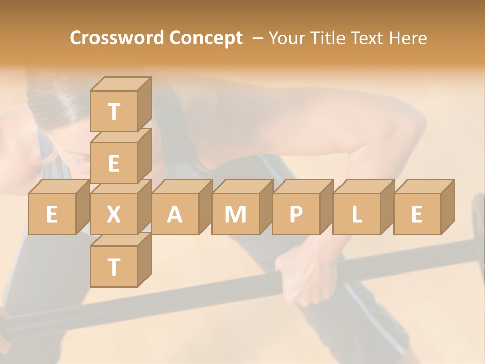 Barbell Dumbbell Person PowerPoint Template