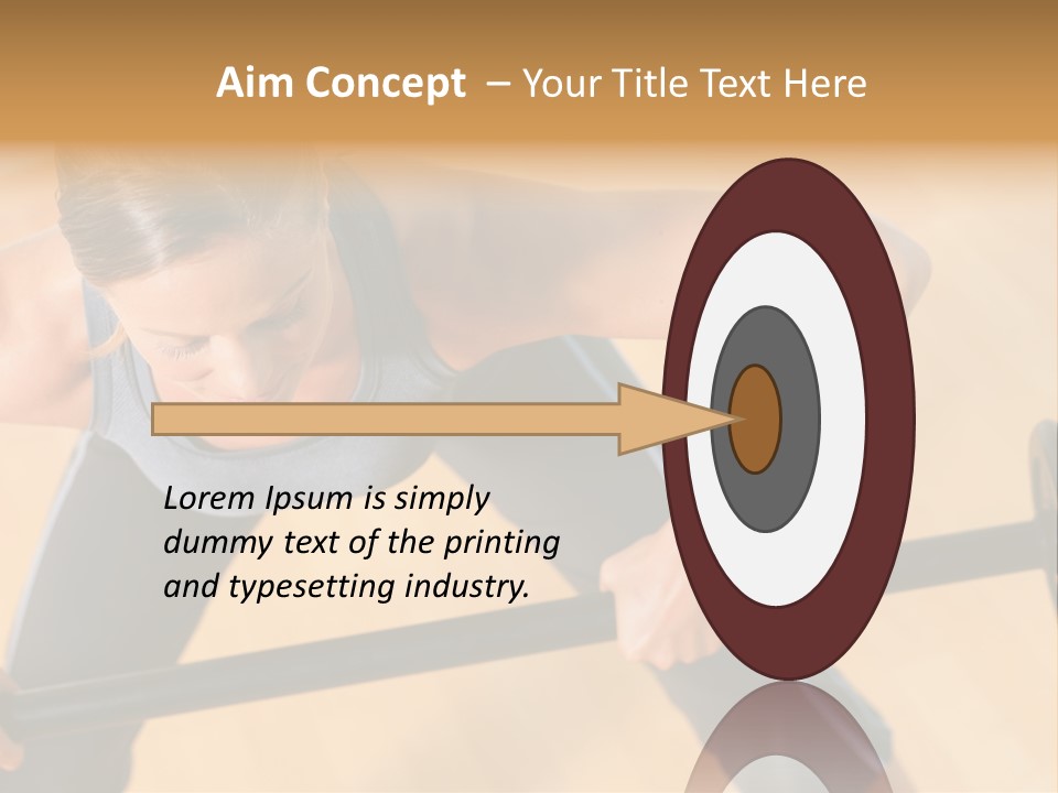Barbell Dumbbell Person PowerPoint Template